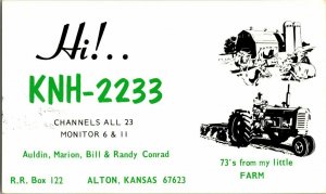 QSL Radio Card From Alton Kansas KNH-2233