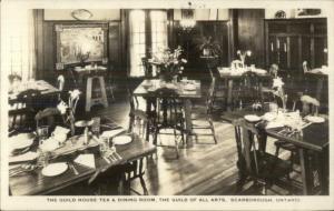 Scarborough Ontario Guild House Tea & Dining Room Real Photo Postcard