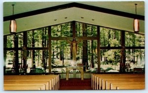 ZEPHYR COVE, Nevada NV ~ OUR LADY of LAKE TAHOE CHURCH Interior c1960s Postcard