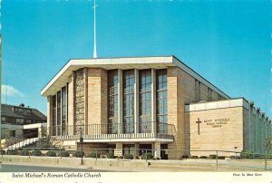 FLINT, Michigan MI ~SAINT MICHAEL'S ROMAN CATHOLIC CHURCH  4X6 OVERSIZE Postcard
