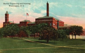 Vintage Postcard Bureau Engraving & Printing Historical Building Washington D.C.