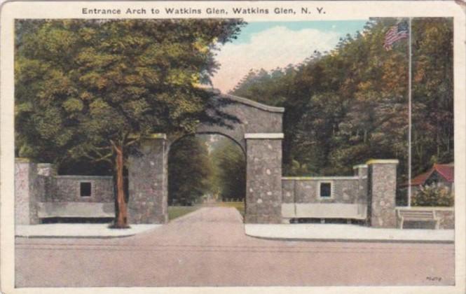 New York Watkins Glen Entrance Arch