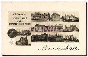 Old Postcard Castles of Touraine and Loire Country