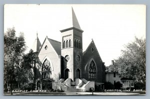 CHARITON IA BAPTIST CHURCH VINTAGE REAL PHOTO POSTCARD RPPC