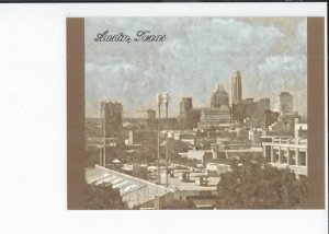 Framable Gallery Quality, Aerial View of Austin, TX , with a Retro Look Postcard