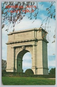 State View~Memorial Arch Valley Forge Park Pennsylvania~Vintage Postcard 