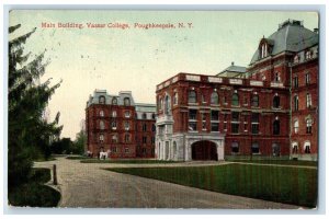 1914 Main Building Vassar College Dirt Road Poughkeepsie New York NY Postcard