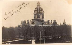 La Grange Indiana Court House Real Photo Vintage Postcard K100072