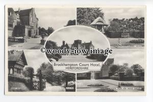 tq0787 - Here. - Multiview of Brockhampton Court Hotel, Advert card - Postcard