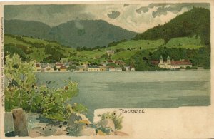 PC GERMANY, TEGERNSEE, Vintage LITHO Postcard (b31839)