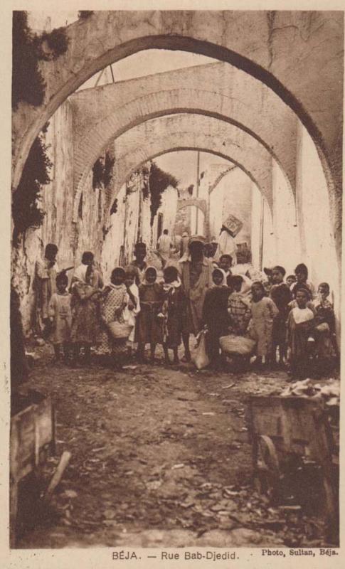 Beja Children Begging On Street Rue Bab Djedid Antique Portugal Postcard