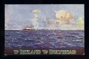 f2027 - L&NWR Ferry To Ireland via Holyhead - postcard poster art by L&NWR