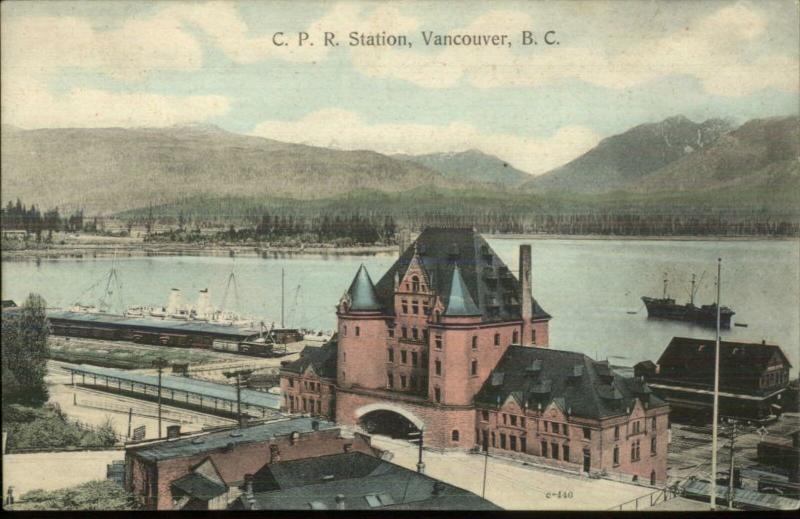 Vancouver NC CPR Station c1910 Postcard - Nice Color