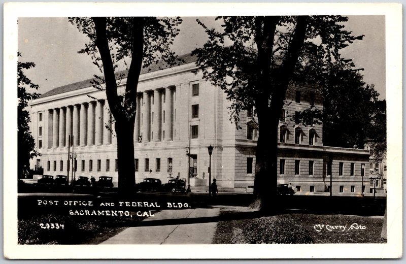 Post Office and Federal Building Sacramento California CA RPPC Photo Postcard