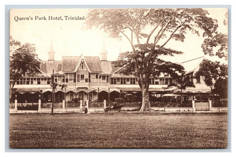 Queen's Park Hotel Trinidad BWI UNP Davidson & Todd DB Postcard P18