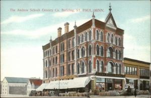 St. Paul MN Andrew Schoch Grocery Co Bldg c1910 Postcard EXC COND