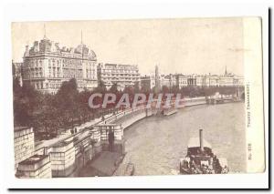  Ansichtskarten-Themse-Damm Londons London (Bootsschiffsboot Ã„gypten-Obelisk)