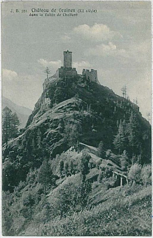 31873  CARTOLINA d'Epoca AOSTA provincia - AYAS: Castello di Graines