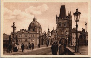 Czech Republic Prague Church of Crusaders Praha Postcard C080