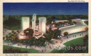 Gas Exhibits Bldg. New York Worlds Fair 1939 Exhibition writing on back 