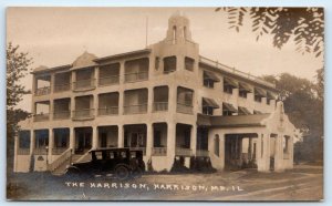 RPPC HARRISON, Maine ME ~ THE HARRISON Hotel c1920s Cumberland County Postcard