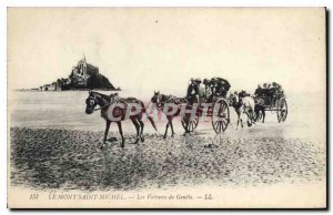 Old Postcard Mont Saint Michel The Car Genets