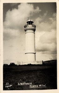 australia, KIAMA, NSW, Lighthouse (1930s) RPPC Postcard