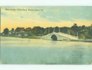 Divided-Back BRIDGE SCENE Bloomington Illinois IL HJ1532