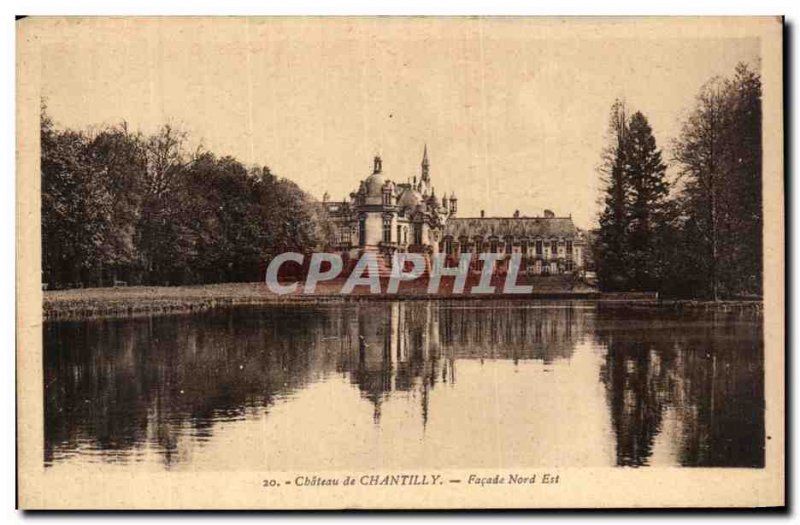 Old Postcard Chateau de Chantilly North Facade