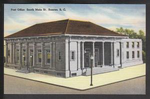 Post Office South Main St Sumter S.C. Post Card 5010