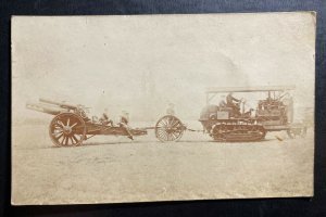 Mint USA Real Picture Postcard RPPC The Gun  Transportation WW1 US Army 