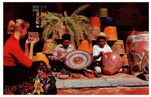 1973 Mexico Ceramic Artisan Craft Eisenhower Stamp Vintage Postcard