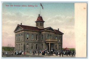 c1940's West Side Grammar School Building Redding California CA Vintage Postcard