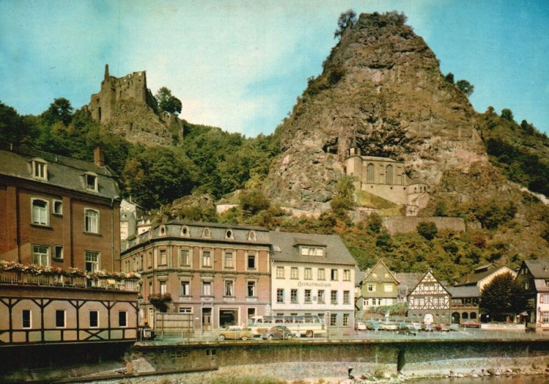 Vintage Postcard Die Stadt Der Edelsteine Blick Zur Felsenkirche Idar-Oberstein