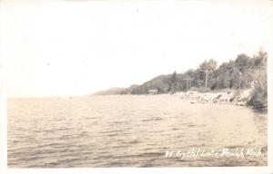 Beulah Michigan~Crystal Lake Scene~Benzie County~c1950s RPPC-Postcard