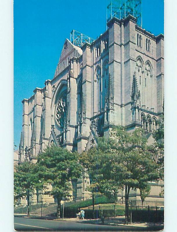Unused 1950's ST. JOHN CATHEDRAL BEFORE COMPLETION Manhattan New York NY p4101