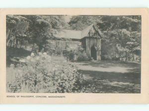 Unused Pre-1907 SCHOOL OF PHILOSOPHY Concord Massachusetts MA Q1382