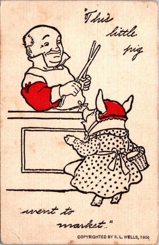 Humour This Little Pig Went To Market 1907