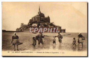 Mont St Michel Old Postcard Pecheurs of strikes and coquetieres (Fishermen) TOP