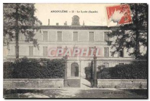 Postcard Old Angouleme Le Lycee (Facade)