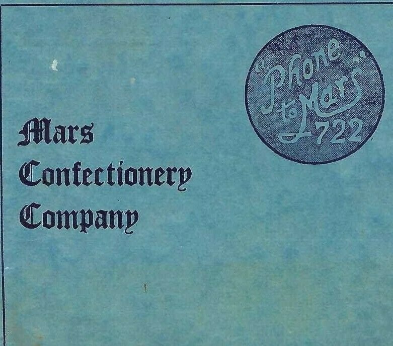 MA-098 Mars Confectionery Company Restaurant Menu Ice Cream Tea Sandwiches 1950s