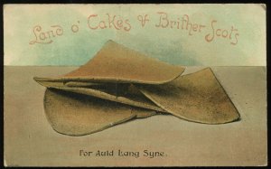 Land o' Cakes & Brither Scots. For Auld Lang Syne. Vintage Millar & Lang card