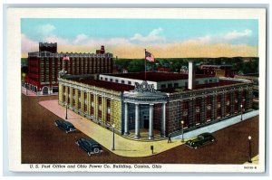 c1940 Aerial View US Post Office Ohio Power Co Building Canton Ohio OH Postcard
