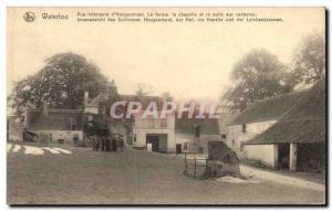 Belgie Belgium Postcard Old Waterloo Inside view of & # 39Hougoumont The chap...