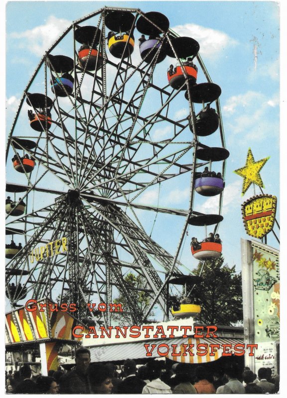 Germany. Stuttgart.  Cannstatter Volksfest.  Stamped and mailed 1967.