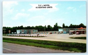 ATHENS, AL Alabama ~ Roadside T. K.'S MOTEL c1950s Limestone County Postcard