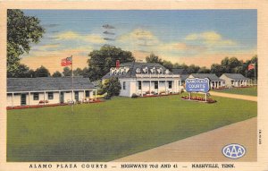 Nashville Tennessee 1944 Postcard Alamo Plaza Courts Motel