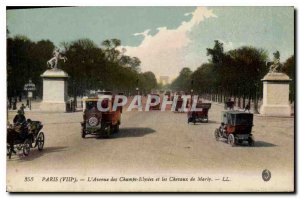 Postcard Old Paris VIII the Champs Elysees and the Chevaux de Marly