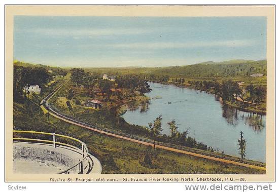 Riviere St. Francois Cote Nord, St. Francis River Looking North, Sherbrooke, ...