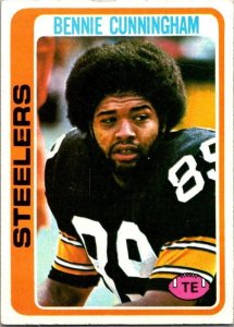 1978 Topps Football Card Bennie Cunningham Pittsburgh Steelers sk7483